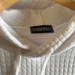 White hoodie. Fresh as a snow storm.